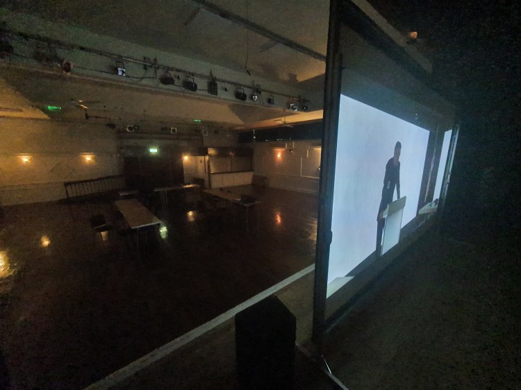 Rear Projection with View of Auditorium